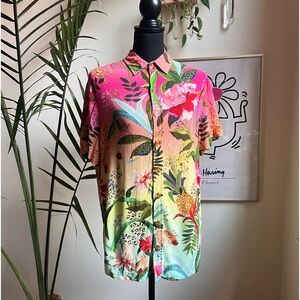 FARM Rio Tropical Ombré Button Shirt